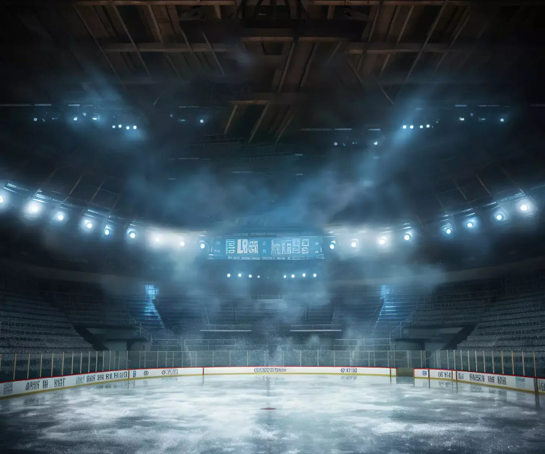 Sports Hockey On Ice 5’X4’2 Fleece (60 X 50 Inch) Backdrop