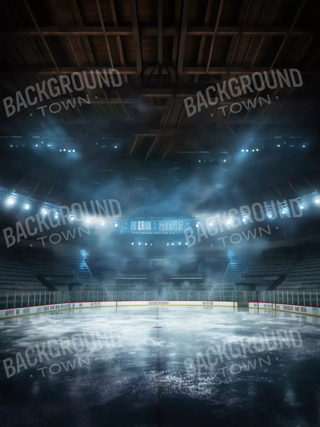 Sports Hockey On Ice 5’X6’8 Fleece (60 X 80 Inch) Backdrop