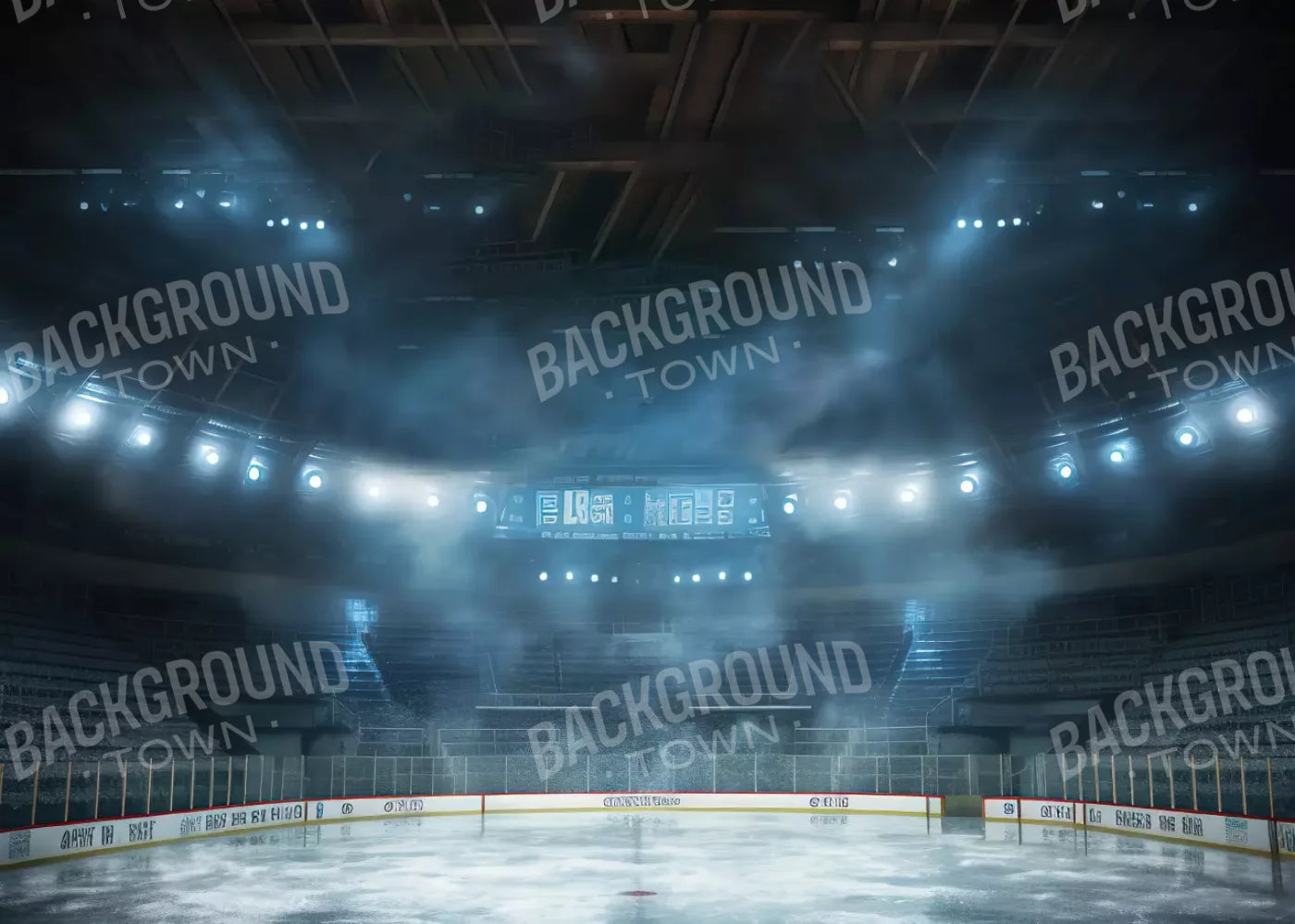 Sports Hockey On Ice 7’X5’ Ultracloth (84 X 60 Inch) Backdrop