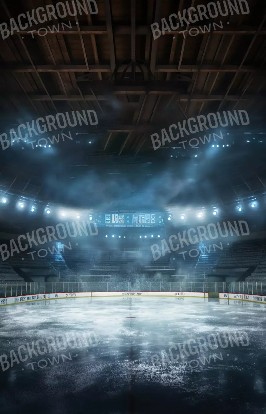 Sports Hockey On Ice 9’X14’ Ultracloth (108 X 168 Inch) Backdrop