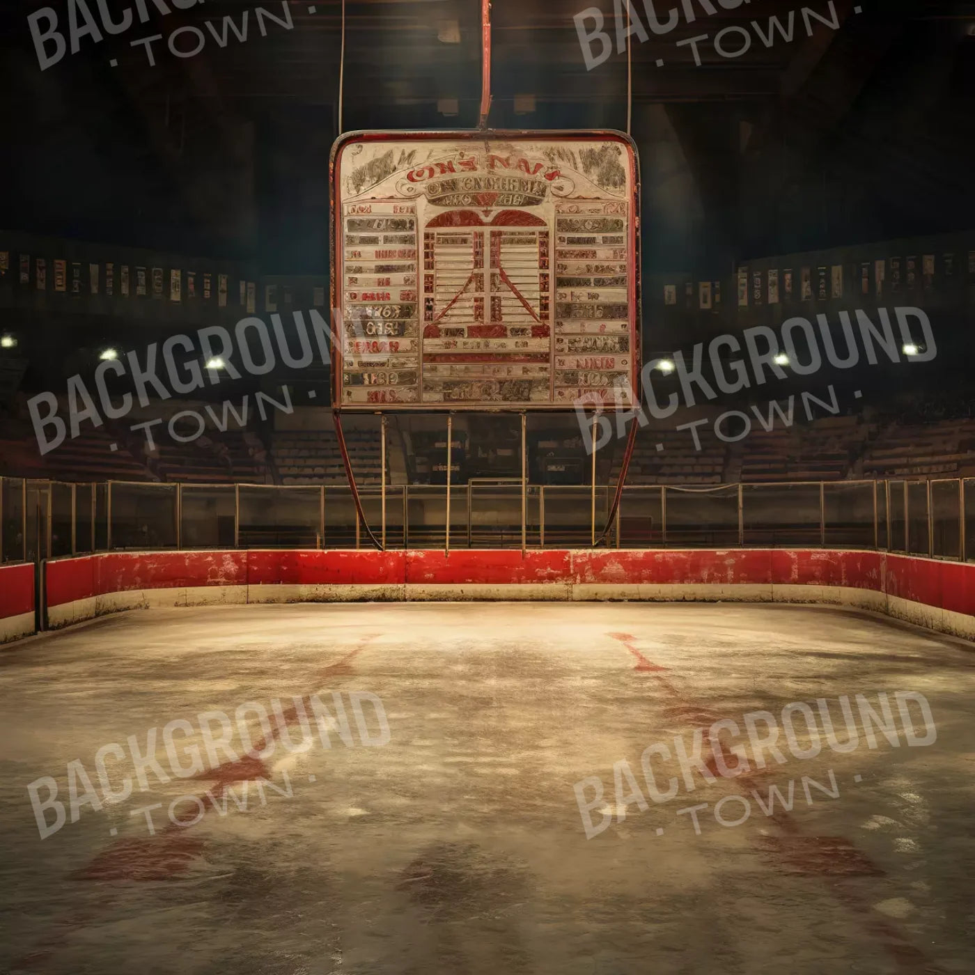 Sports Hockey On Ice Vintage 10’X10’ Ultracloth (120 X Inch) Backdrop