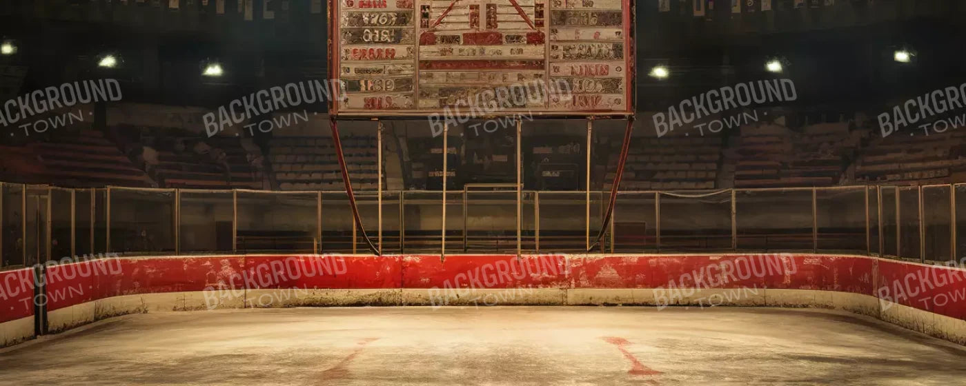 Sports Hockey On Ice Vintage 20’X8’ Ultracloth (240 X 96 Inch) Backdrop