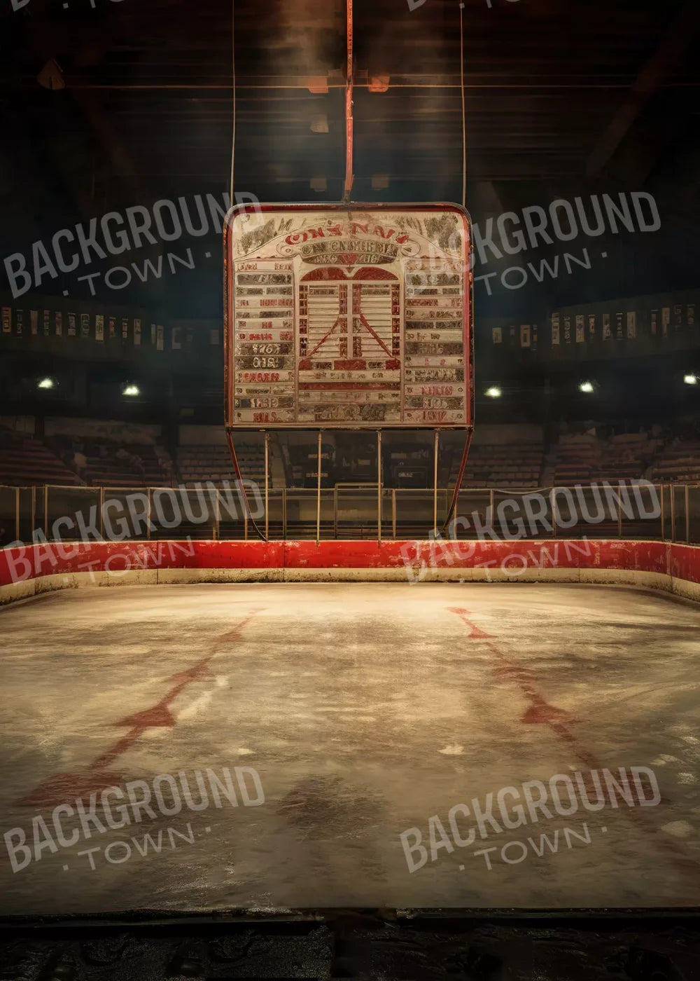 Sports Hockey On Ice Vintage 5’X7’ Ultracloth (60 X 84 Inch) Backdrop