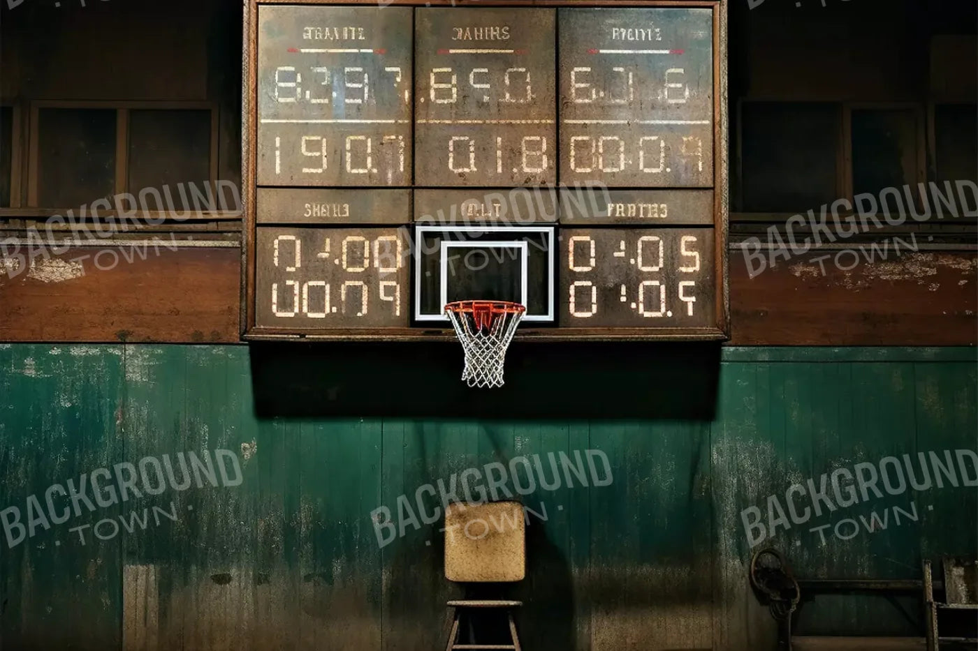 Sports On The Court Vintage 12’X8’ Ultracloth (144 X 96 Inch) Backdrop