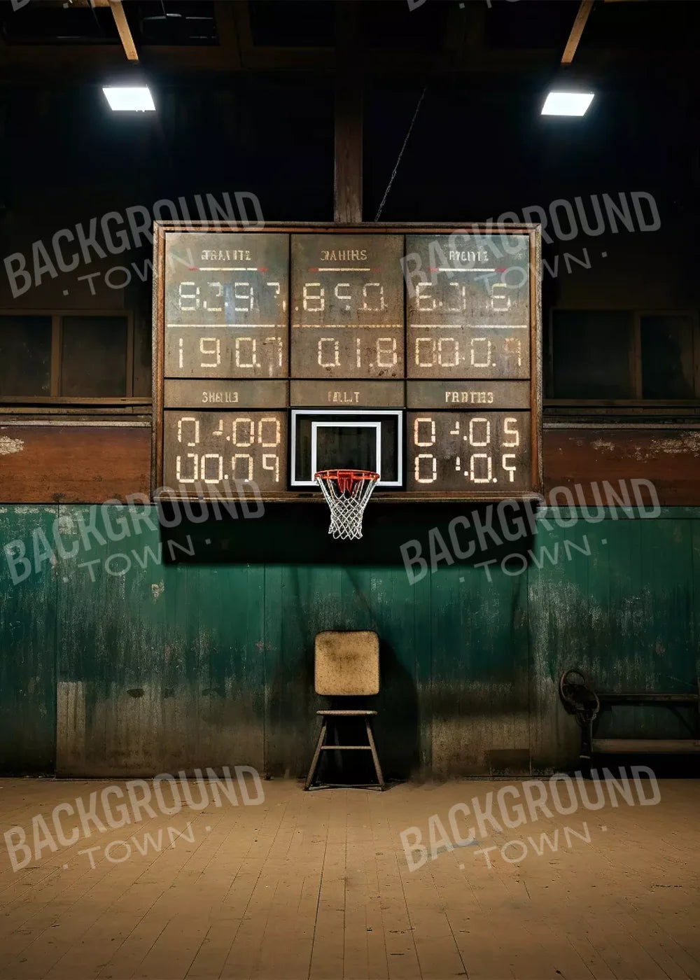 Sports On The Court Vintage 5’X7’ Ultracloth (60 X 84 Inch) Backdrop