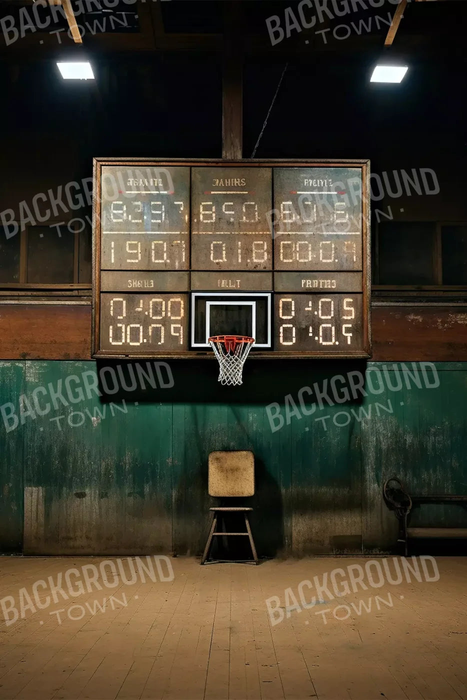 Sports On The Court Vintage 8’X12’ Ultracloth (96 X 144 Inch) Backdrop
