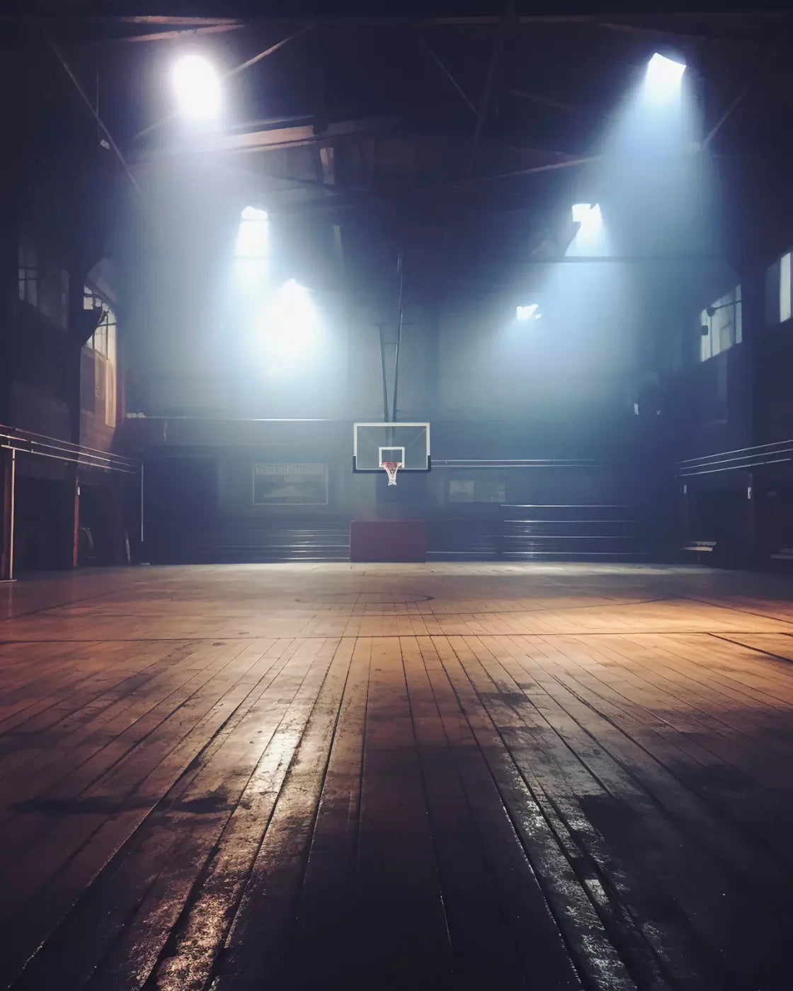 Sports On The Court Vintage Ii 8’X10’ Fleece (96 X 120 Inch) Backdrop