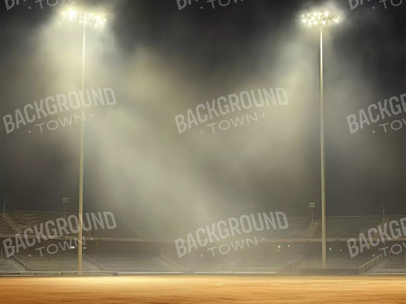 Sports Stadium Ball Field 6’8X5’ Fleece (80 X 60 Inch) Backdrop