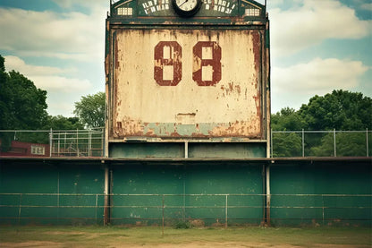 Sports Stadium Ball Field Vintage I 12’X8’ Ultracloth (144 X 96 Inch) Backdrop