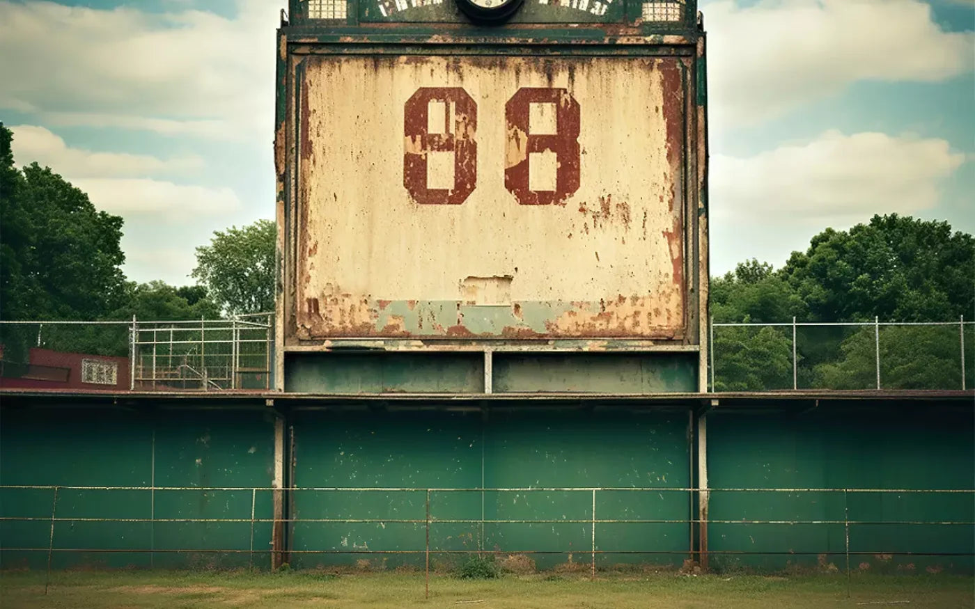 Sports Stadium Ball Field Vintage I 16’X10’ Ultracloth (192 X 120 Inch) Backdrop