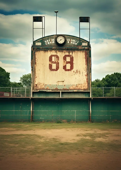 Sports Stadium Ball Field Vintage I 5’X7’ Ultracloth (60 X 84 Inch) Backdrop