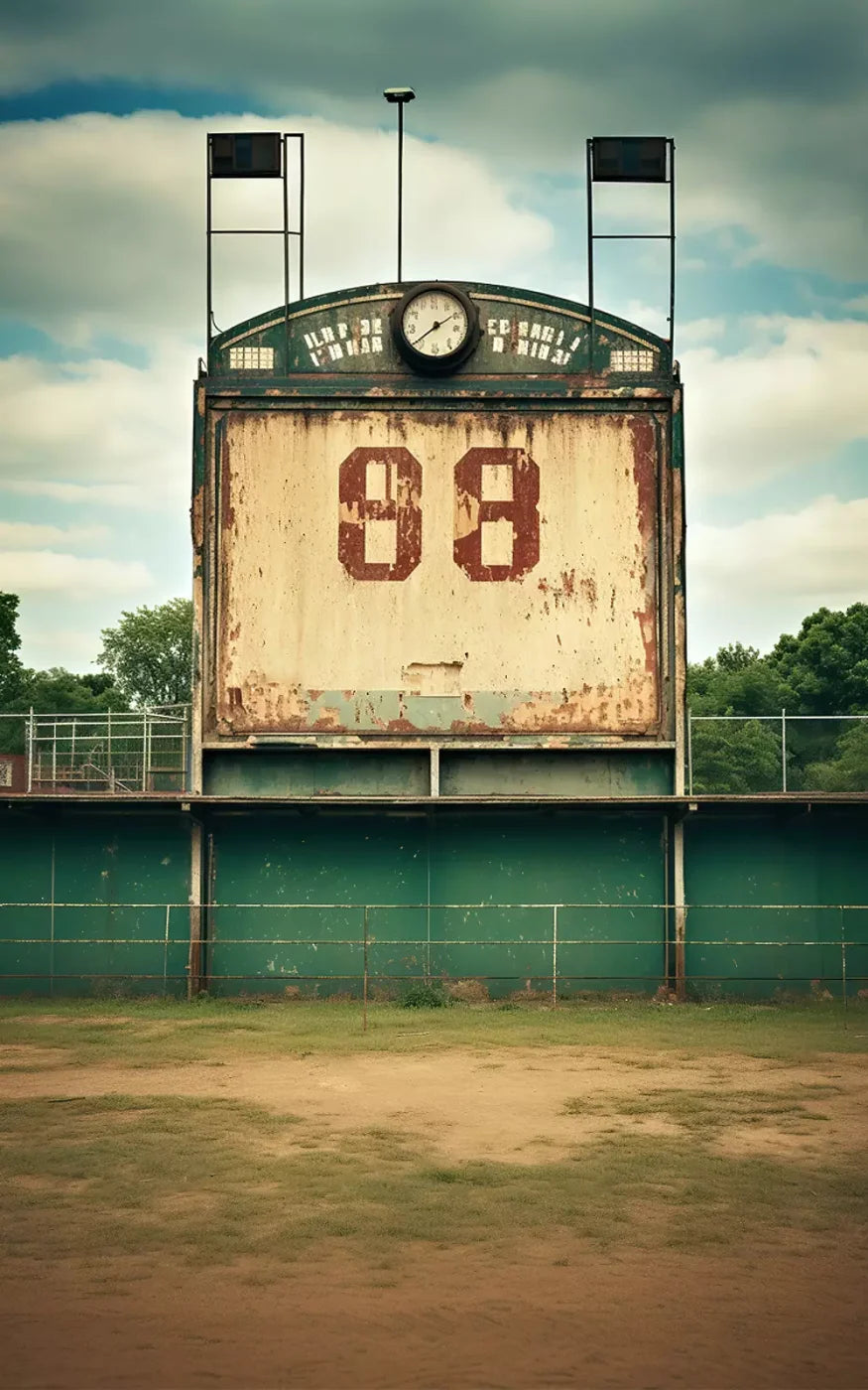 Sports Stadium Ball Field Vintage I 5’X8’ Ultracloth (60 X 96 Inch) Backdrop