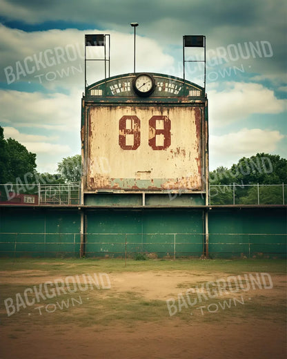Sports Stadium Ball Field Vintage I 8’X10’ Fleece (96 X 120 Inch) Backdrop