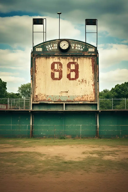 Sports Stadium Ball Field Vintage I 8’X12’ Ultracloth (96 X 144 Inch) Backdrop