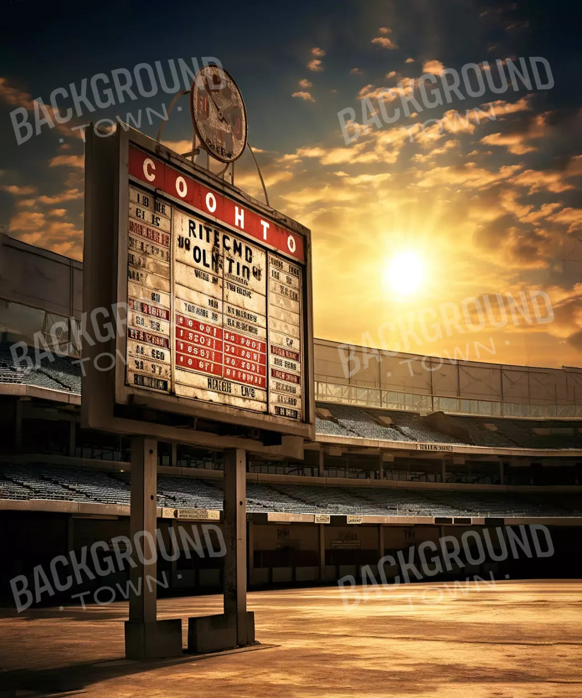 Sports Stadium Ball Field Vintage Ii 10’X12’ Ultracloth (120 X 144 Inch) Backdrop