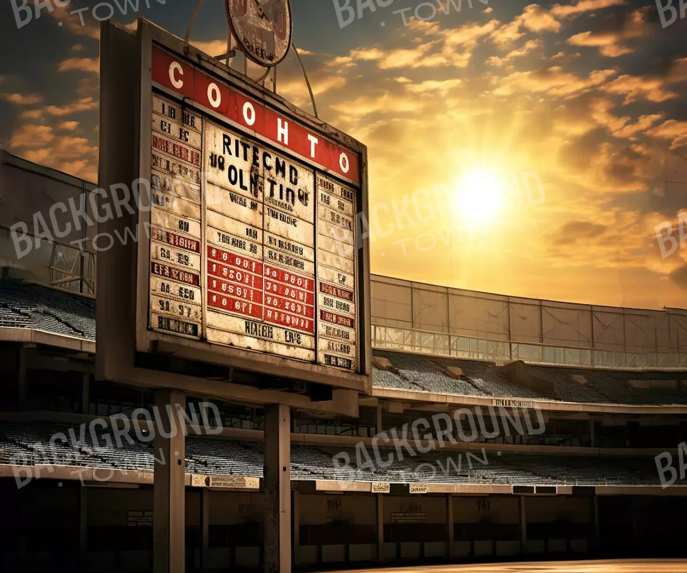 Sports Stadium Ball Field Vintage Ii 12’X10’ Ultracloth (144 X 120 Inch) Backdrop
