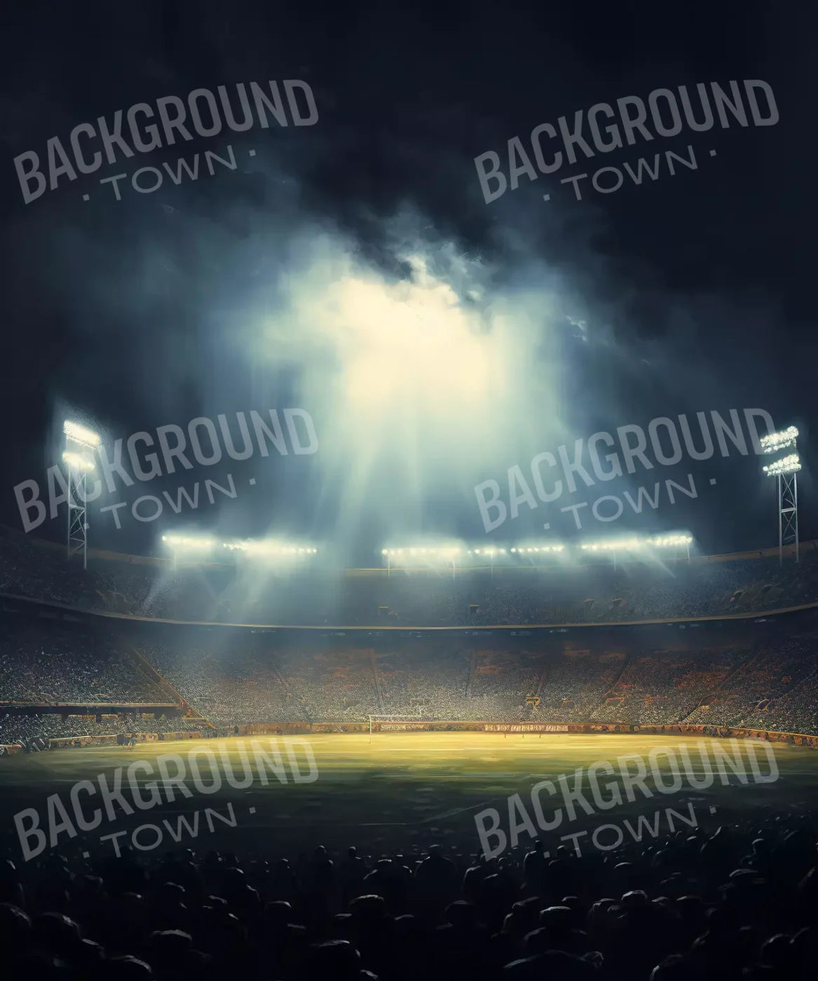 Sports Stadium Friday Night Lights I 10’X12’ Ultracloth (120 X 144 Inch) Backdrop