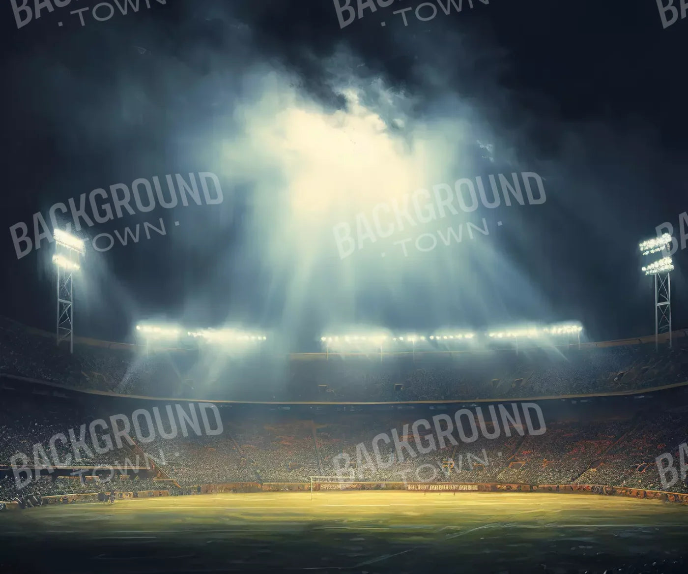 Sports Stadium Friday Night Lights I 12’X10’ Ultracloth (144 X 120 Inch) Backdrop