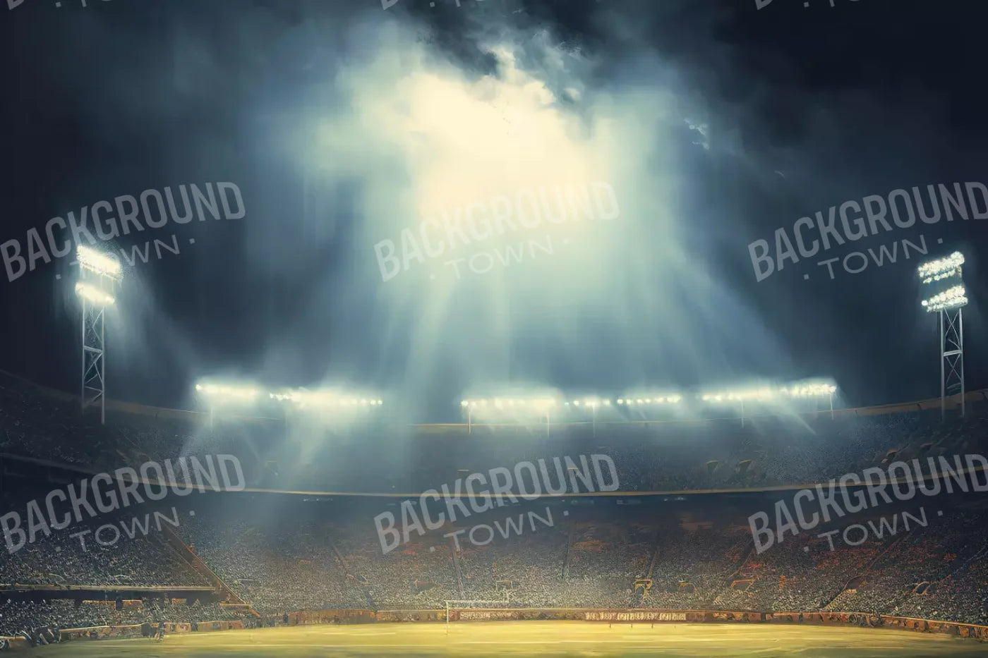 Sports Stadium Friday Night Lights I 12’X8’ Ultracloth (144 X 96 Inch) Backdrop
