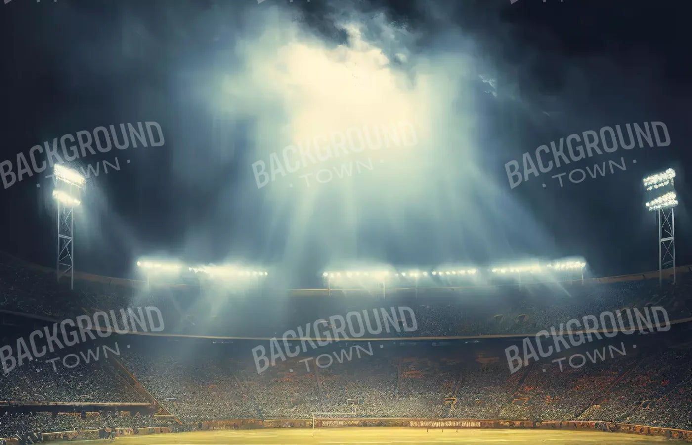 Sports Stadium Friday Night Lights I 14’X9’ Ultracloth (168 X 108 Inch) Backdrop