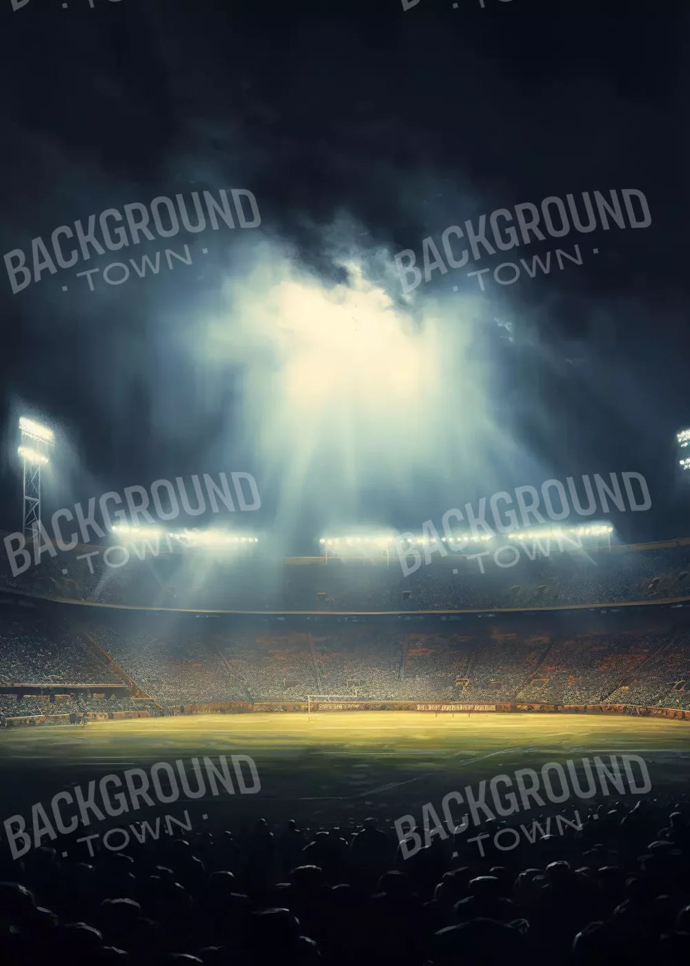 Sports Stadium Friday Night Lights I 5’X7’ Ultracloth (60 X 84 Inch) Backdrop