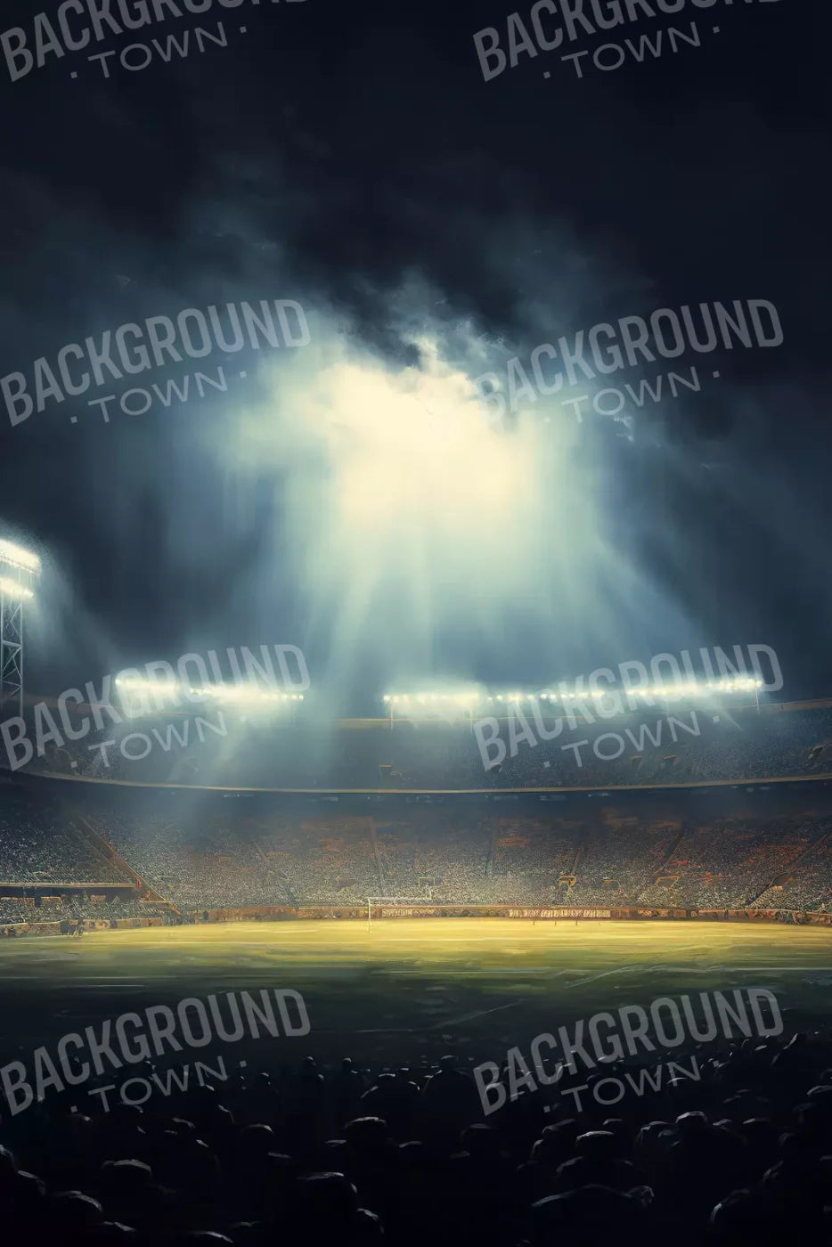 Sports Stadium Friday Night Lights I 8’X12’ Ultracloth (96 X 144 Inch) Backdrop