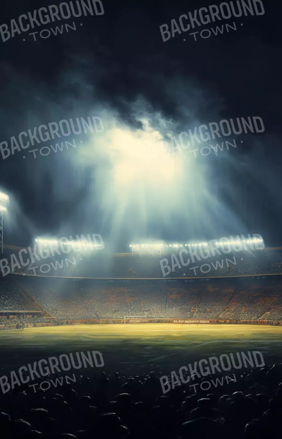 Sports Stadium Friday Night Lights I 9’X14’ Ultracloth (108 X 168 Inch) Backdrop