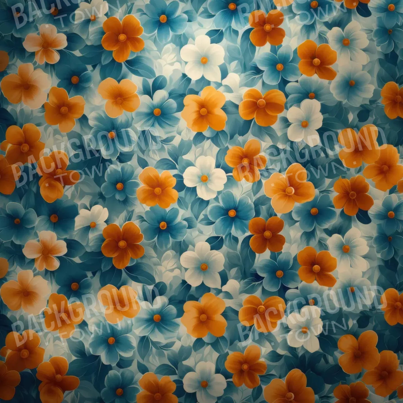 Spring Blanket Flowers 8’x8’ Fleece (96 x 96 inch) Backdrop