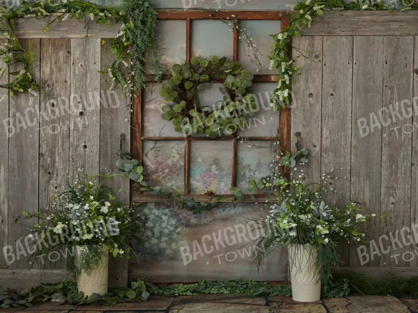 Spring Cottage 6’8’X5’ Fleece (80 X 60 Inch) Backdrop