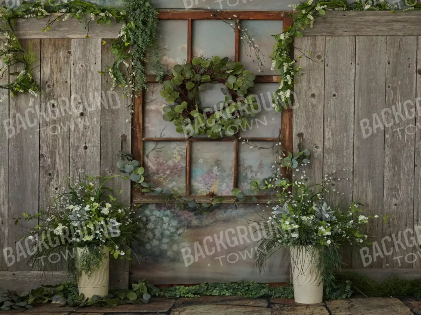 Spring Cottage 7’X5’ Ultracloth (84 X 60 Inch) Backdrop