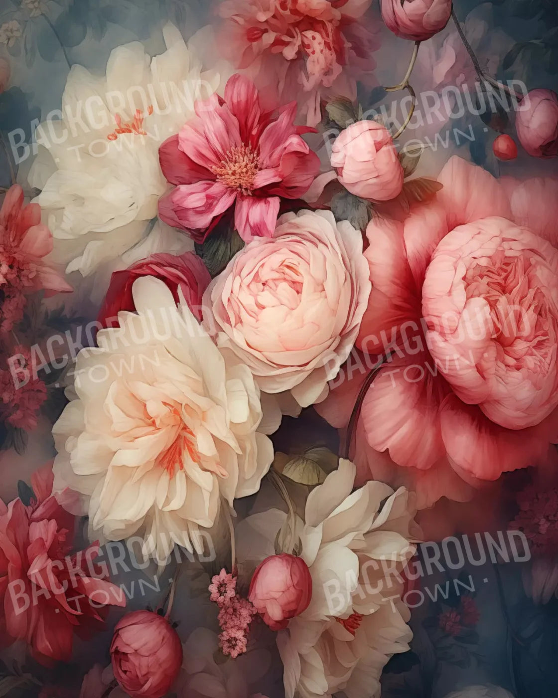 Spring Floral I 8X10 Fleece ( 96 X 120 Inch ) Backdrop