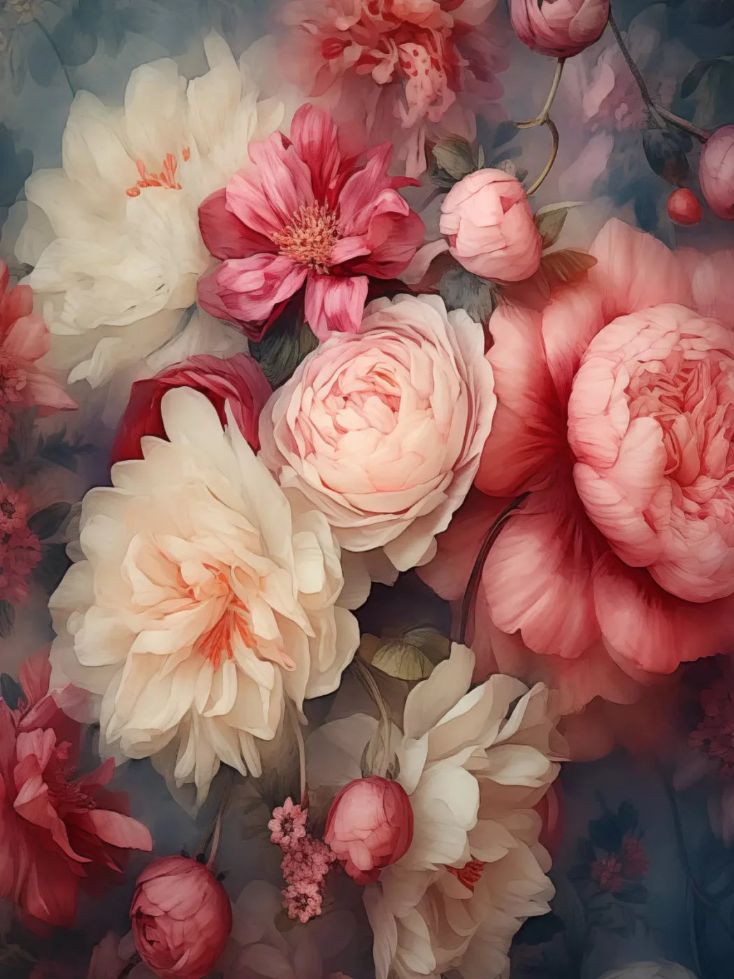 Spring Floral I 5X68 Fleece ( 60 X 80 Inch ) Backdrop