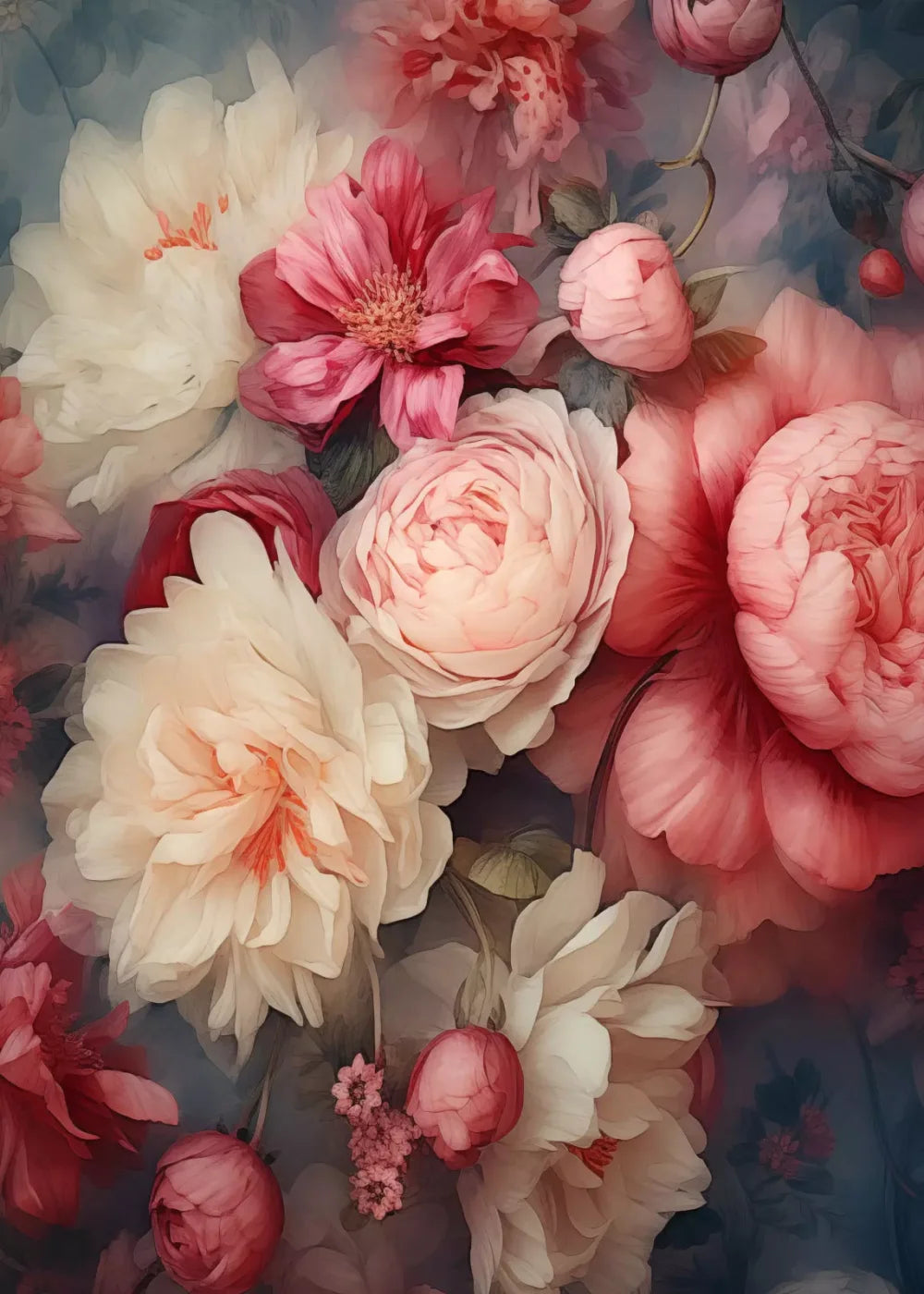 Spring Floral I 5X7 Ultracloth ( 60 X 84 Inch ) Backdrop