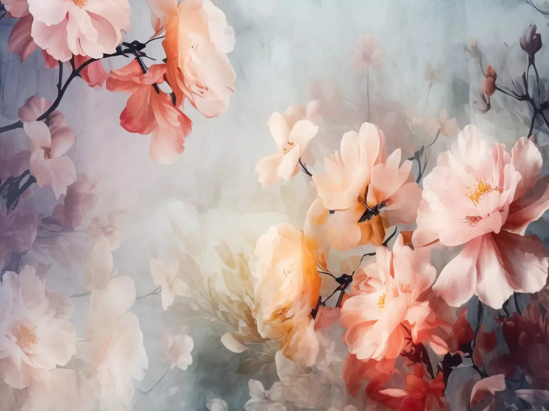 Spring Floral Iv 68X5 Fleece ( 80 X 60 Inch ) Backdrop