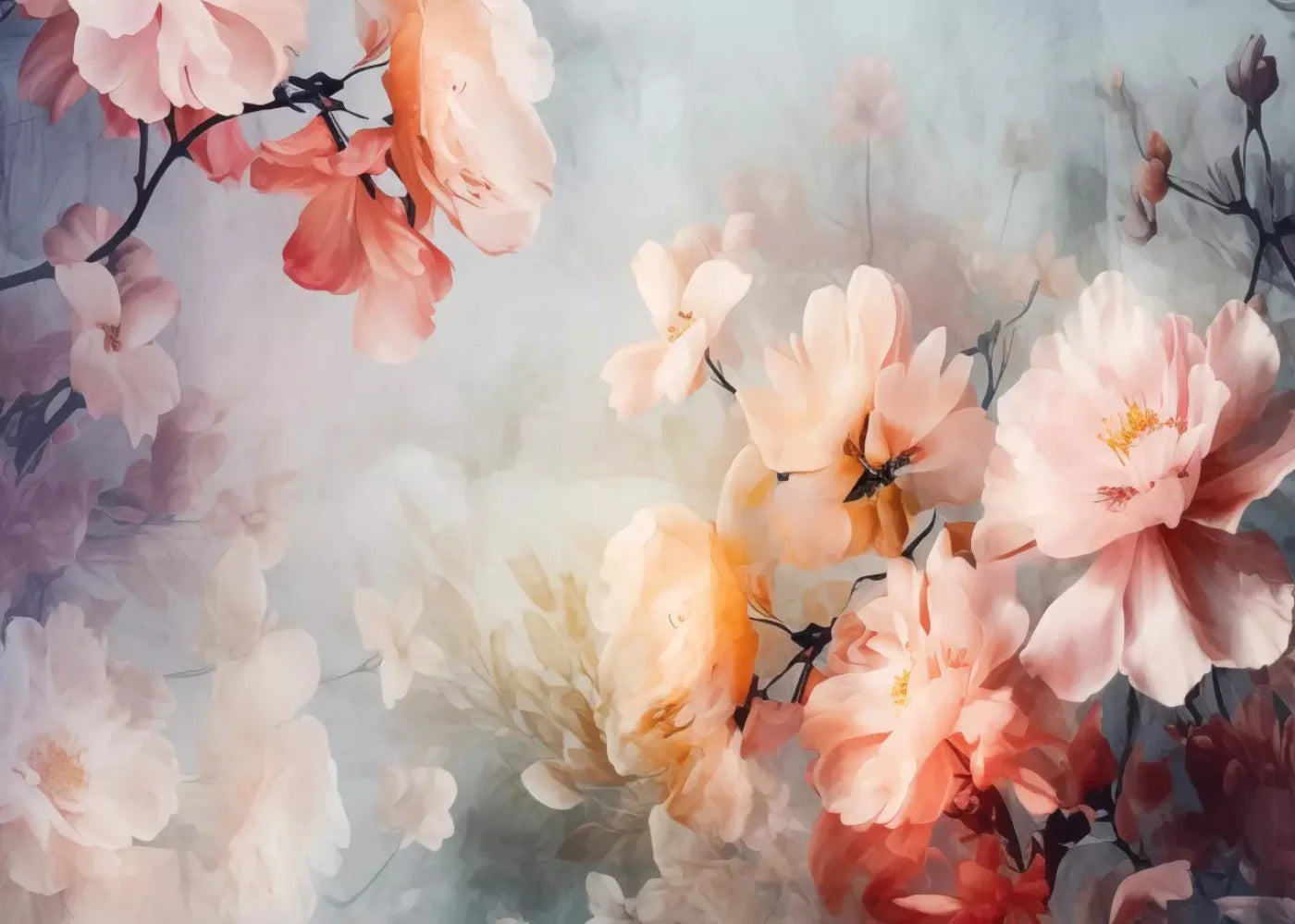 Spring Floral Iv 7X5 Ultracloth ( 84 X 60 Inch ) Backdrop