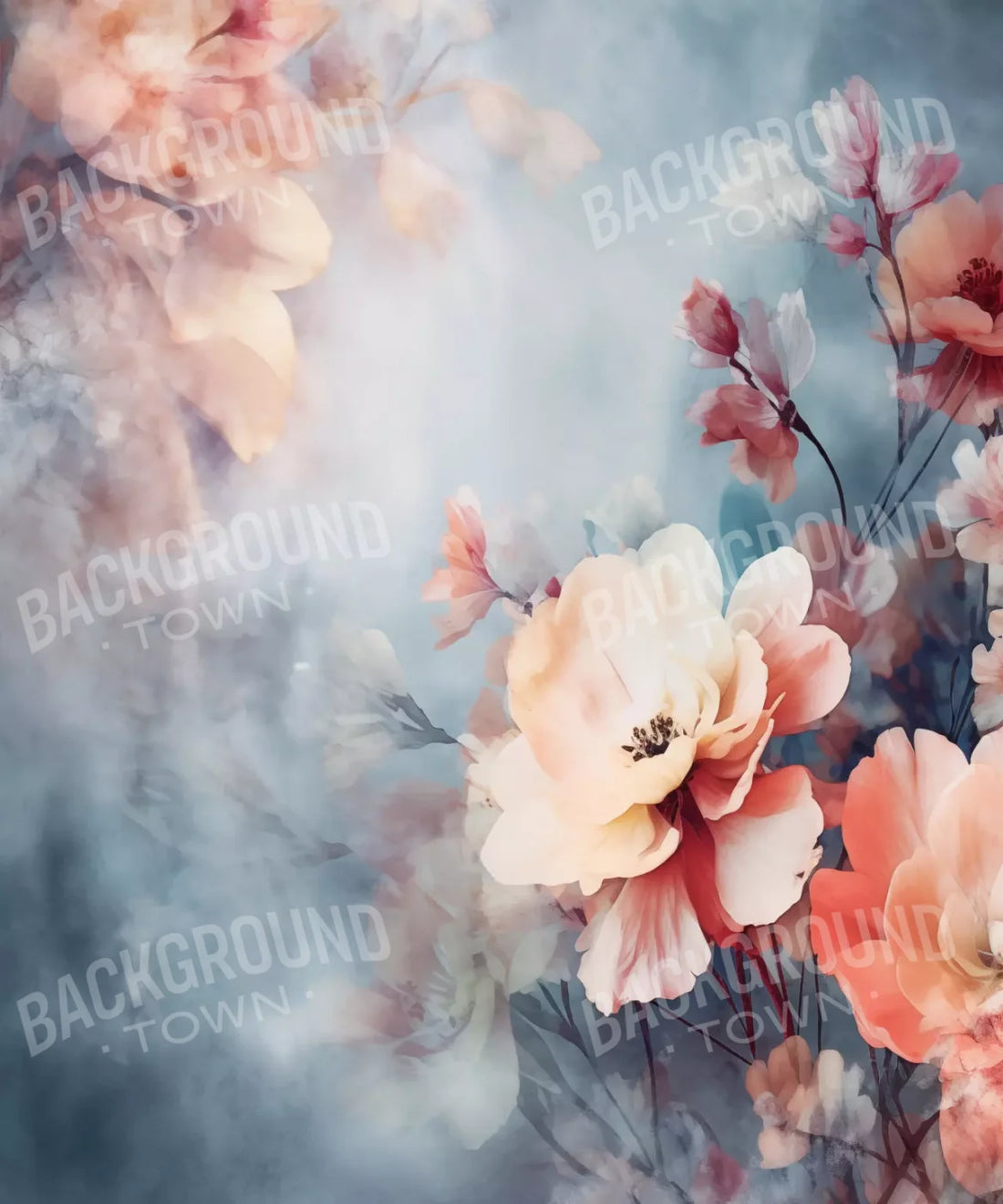 Multi-Color Floral Backdrop for Photography