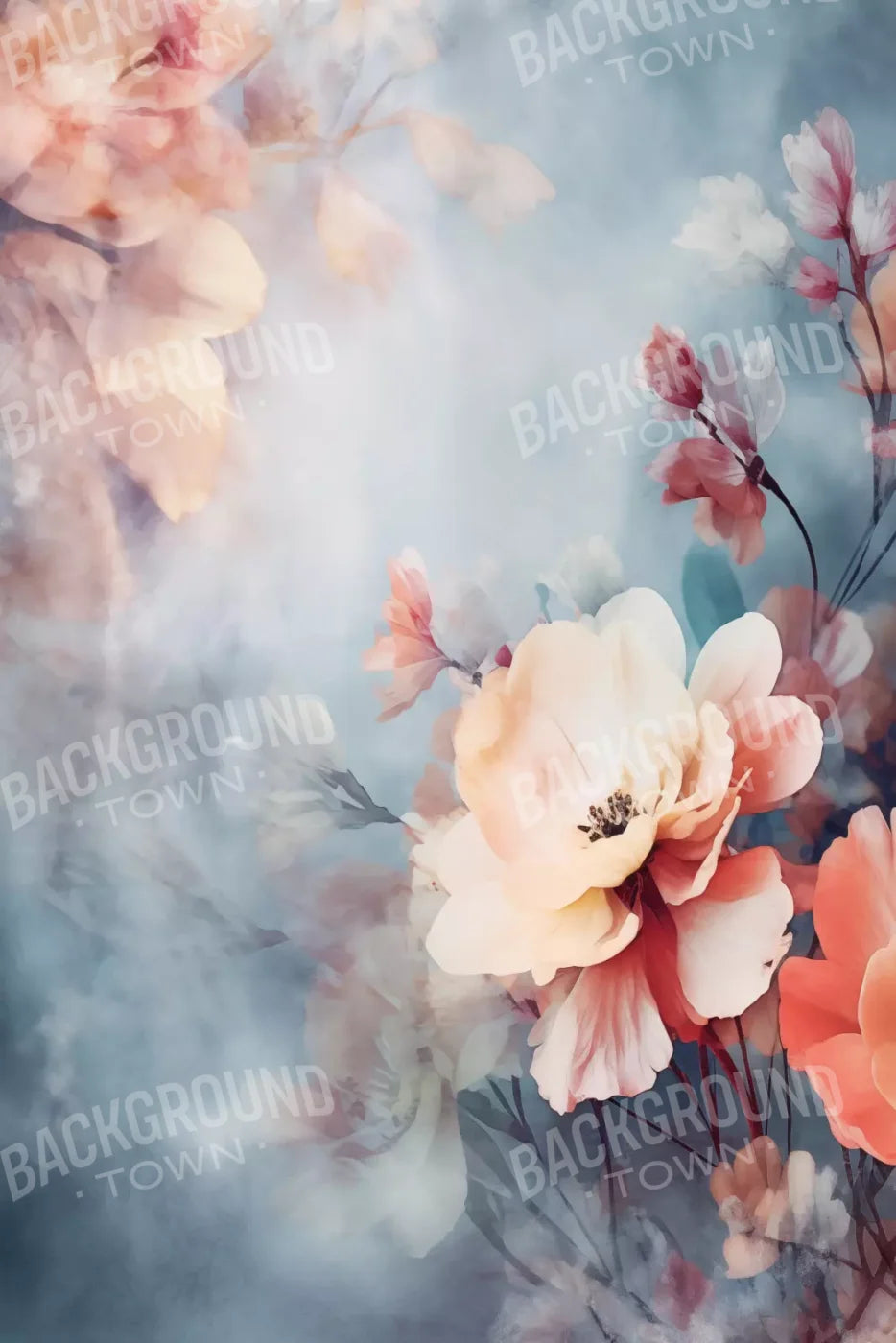 Spring Floral V 8X12 Ultracloth ( 96 X 144 Inch ) Backdrop