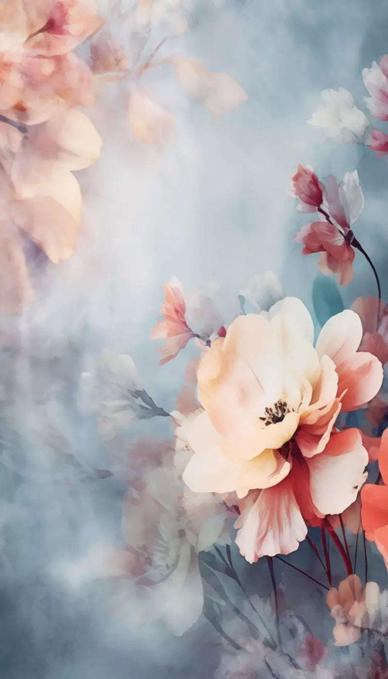 Spring Floral V 8X14 Ultracloth ( 96 X 168 Inch ) Backdrop
