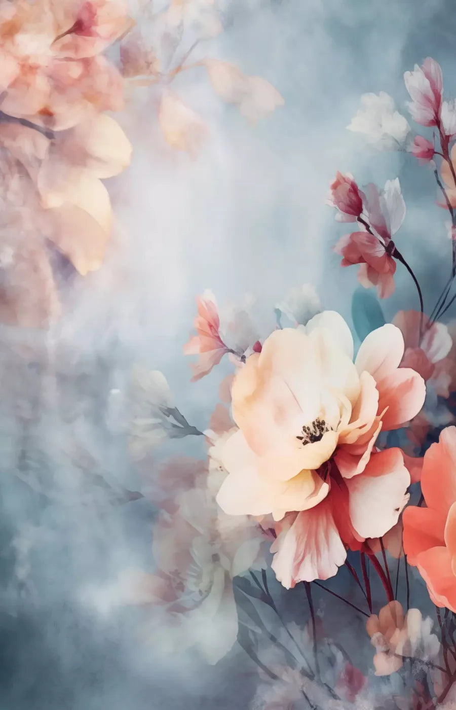 Spring Floral V 9X14 Ultracloth ( 108 X 168 Inch ) Backdrop