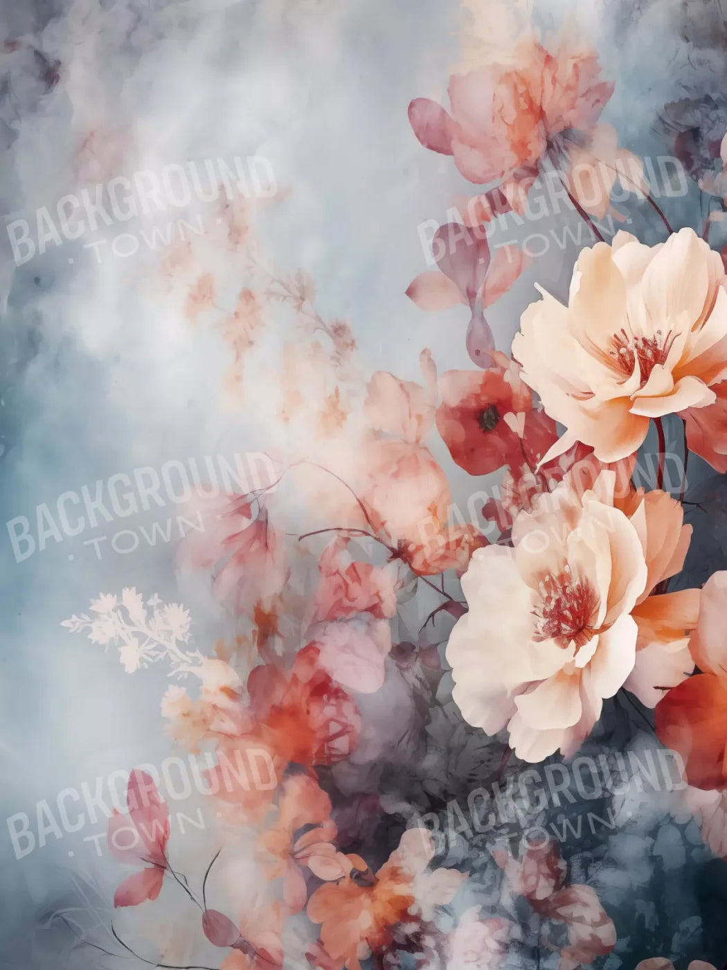 Spring Floral Vi 5X68 Fleece ( 60 X 80 Inch ) Backdrop