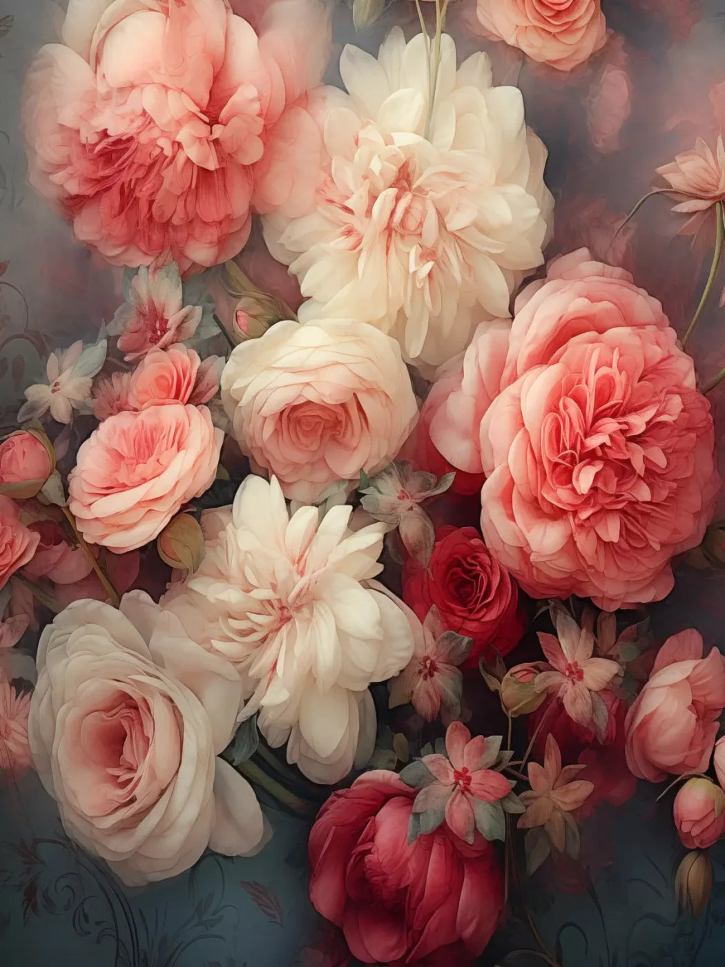 Spring Floral Vii 5X68 Fleece ( 60 X 80 Inch ) Backdrop