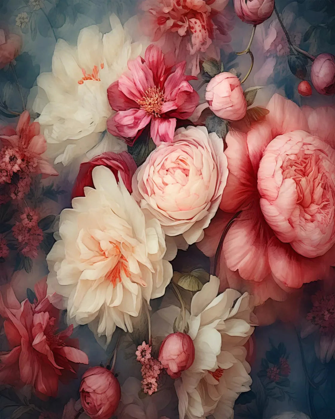 Spring Floral Viii 8X10 Fleece ( 96 X 120 Inch ) Backdrop