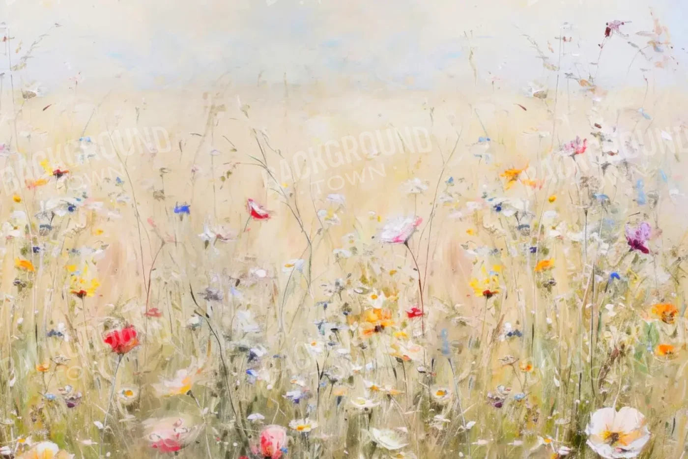 Spring Flower Field 12’x8’ UltraCloth (144 x 96 inch) Backdrop