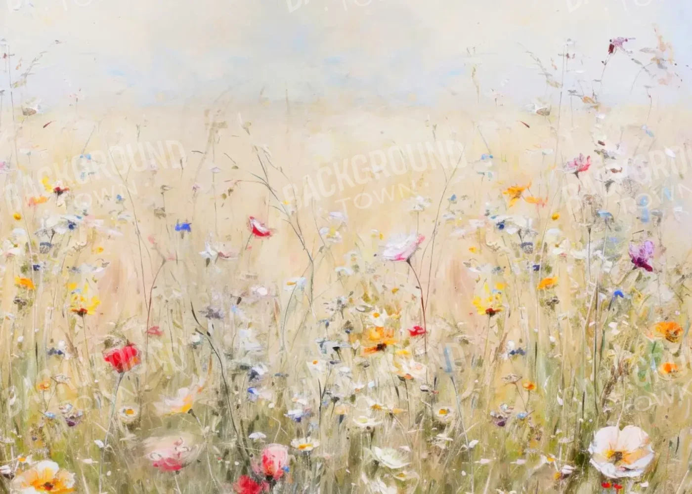 Spring Flower Field 7’x5’ UltraCloth (84 x 60 inch) Backdrop