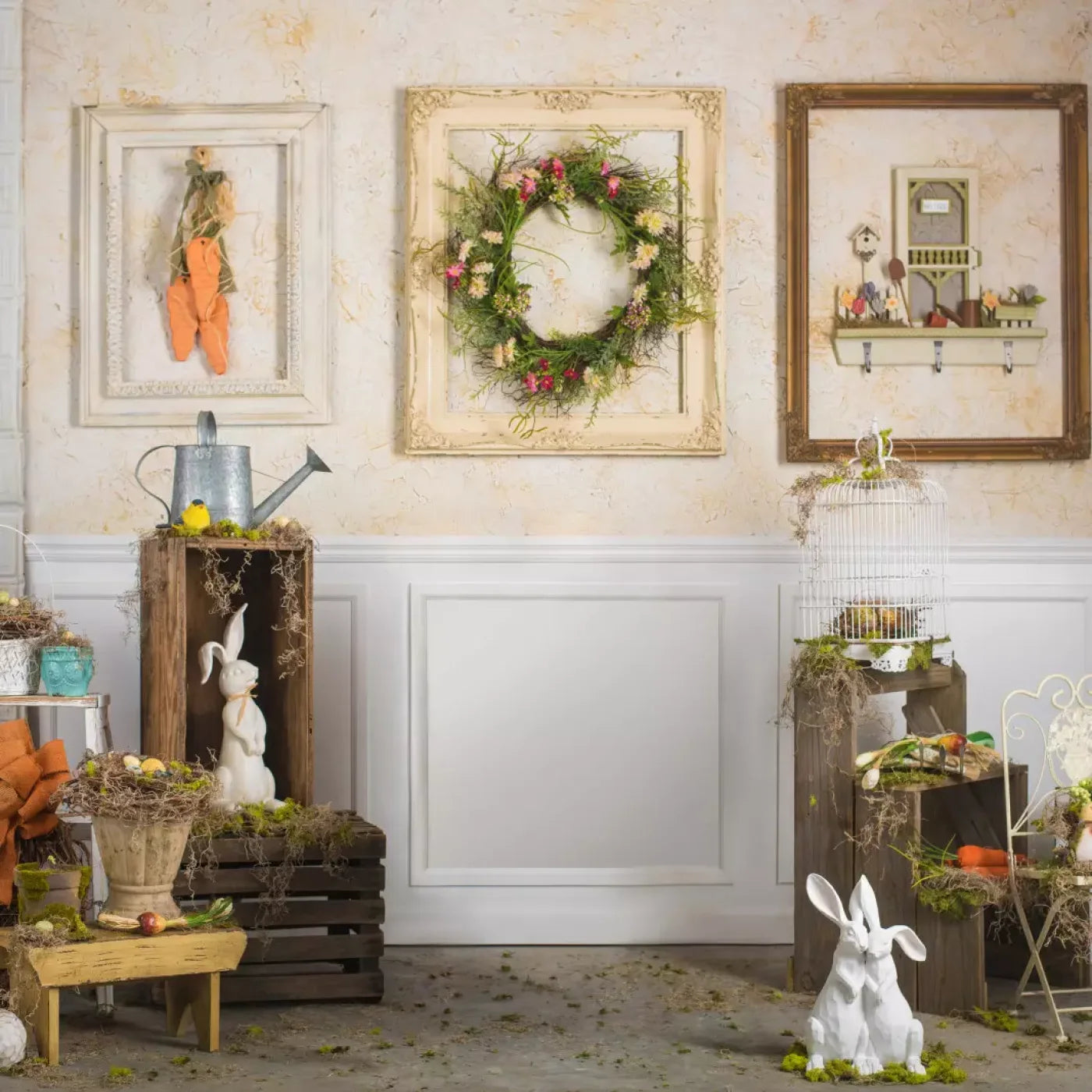 Spring In The Country 8X8 Fleece ( 96 X Inch ) Backdrop