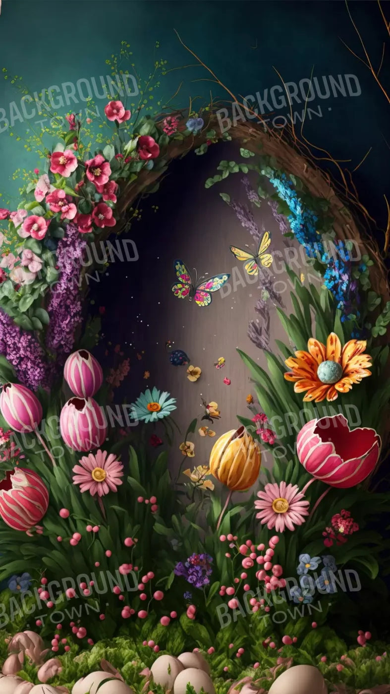 Spring Wreath 8X14 Ultracloth ( 96 X 168 Inch ) Backdrop