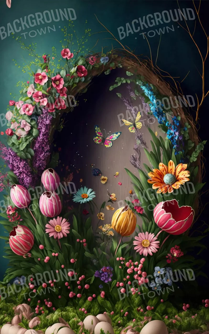 Spring Wreath 9X14 Ultracloth ( 108 X 168 Inch ) Backdrop