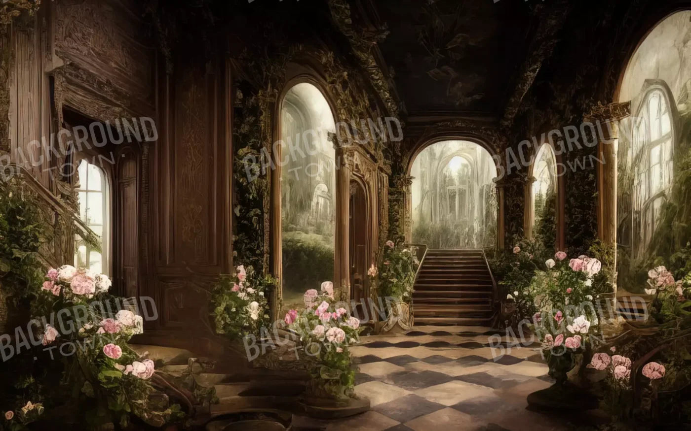 Springtime Court Manor 14’X9’ Ultracloth (168 X 108 Inch) Backdrop