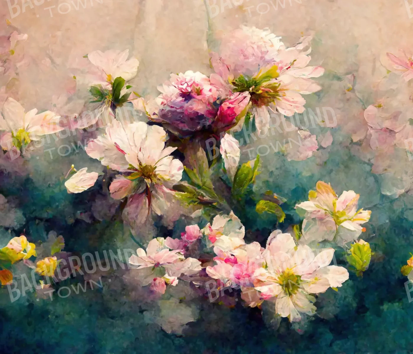 Springtime Florals 12’X10’ Ultracloth (144 X 120 Inch) Backdrop