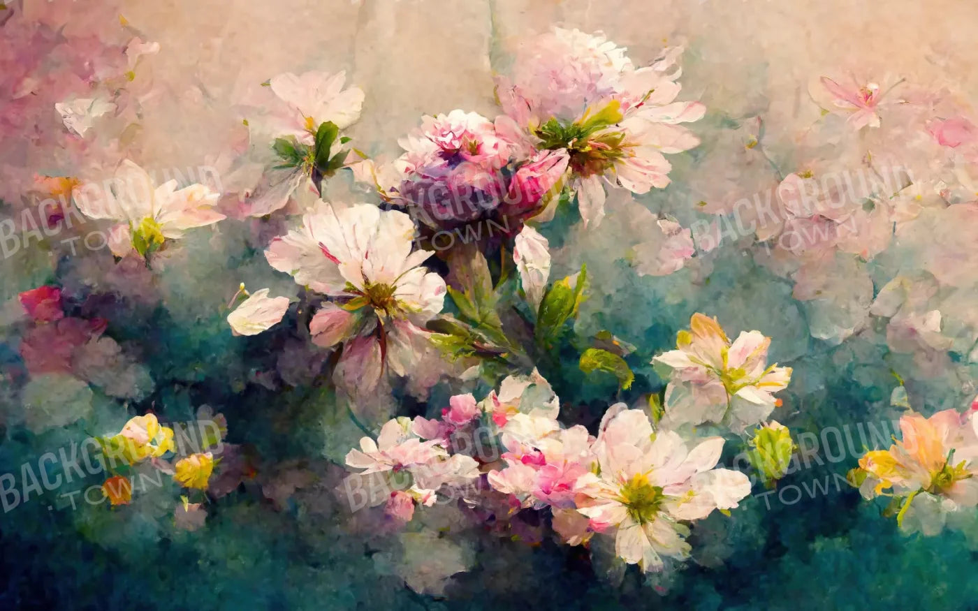 Springtime Florals 14’X9’ Ultracloth (168 X 108 Inch) Backdrop